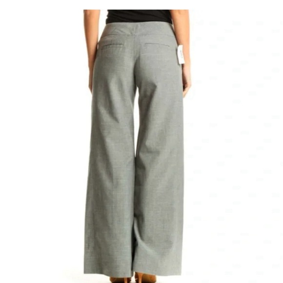 CAbi wide leg grey crosshatch Trouser pants size 4 - Picture 2 of 6